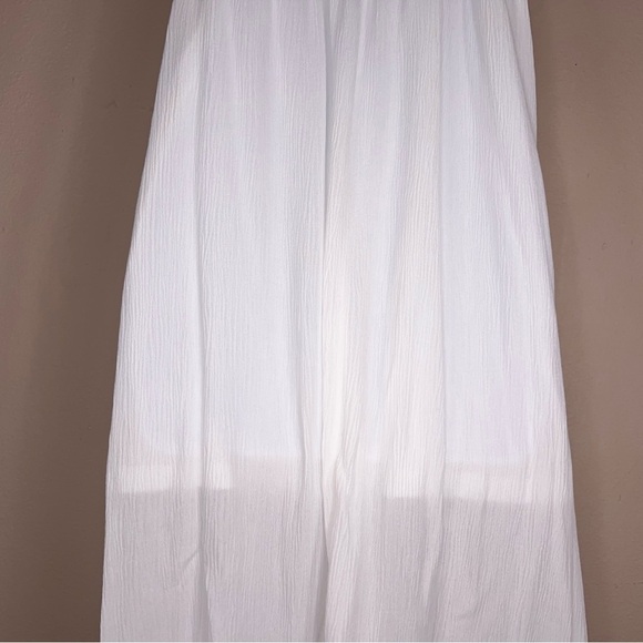 Juniors Large White Boho Dress Embroidered Accent Womens Lace Top Ruffle Boho - Picture 12 of 16